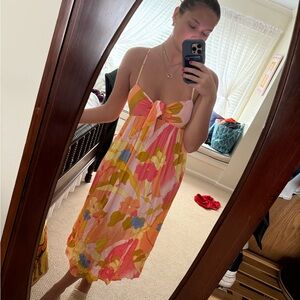 Billabong Pink and Yellow Floral Dress